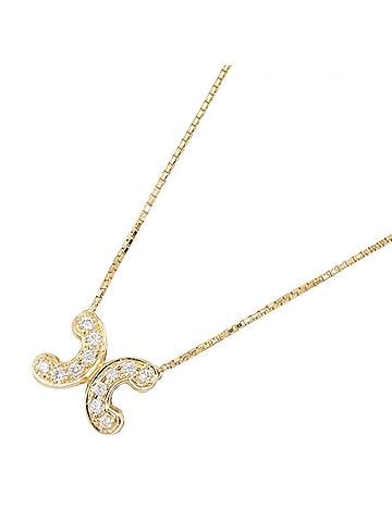 Céline Celine Macadam Diamond Necklace, 18K (Yellow Gold), Diamond, Women's, Gold Tone, Clear Tone (view 1)