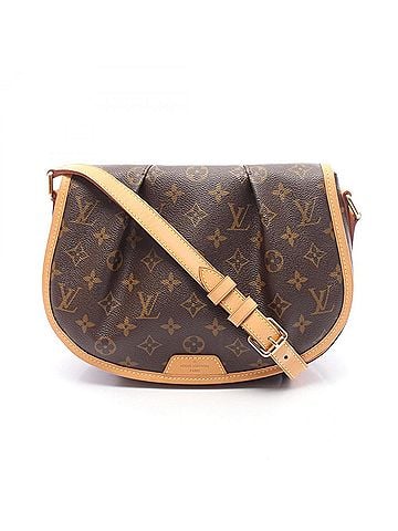 Louis Vuitton Louis Vuitton Menilmontant PM Monogram Shoulder Bag/Handbag, Coated Canvas and Leather, Pattern, Women's, Brown, M40474 (view 1)
