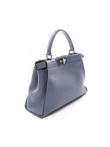 Fendi Fendi Peekaboo Regular 2-Way Handbag, Leather, Women's, Blue (8BN290) (view 2)