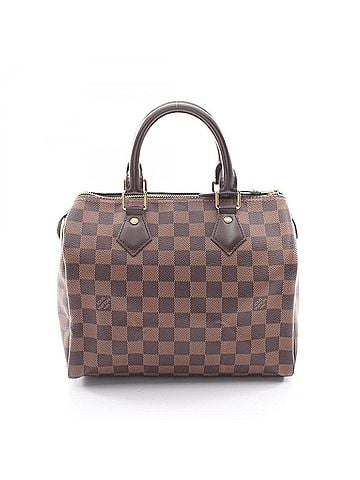 Louis Vuitton Louis Vuitton Speedy 25 Damier Ebene Handbag, Coated Canvas Leather, Women's, Brown, N41365 (view 1)