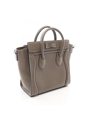 Céline Celine Luggage Nano Shopper 2-Way Handbag, Leather, Women's, Beige (view 2)