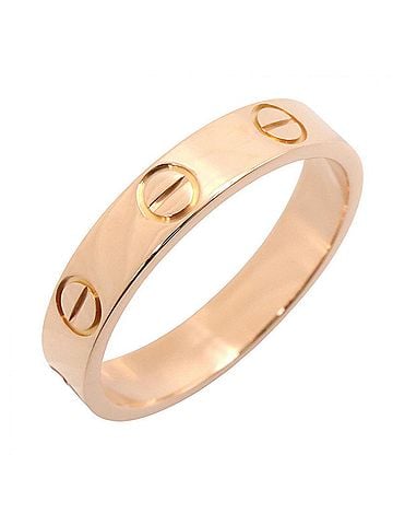 Cartier Cartier Mini Love Ring, 18K Pink Gold (PG), Women's Tone, B4085200 (view 1)