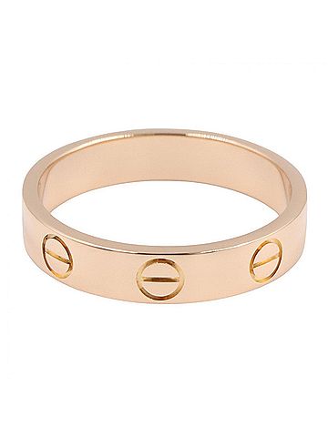 Cartier Cartier Mini Love Ring, 18K Pink Gold (PG), Women's Tone, B4085200 (view 2)