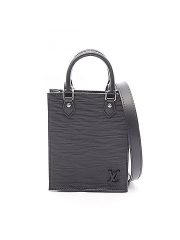 Louis Vuitton Louis Vuitton Petite Sac Plat 2-Way Handbag, Leather, Epi Women's, Black, M69441 (view 1)