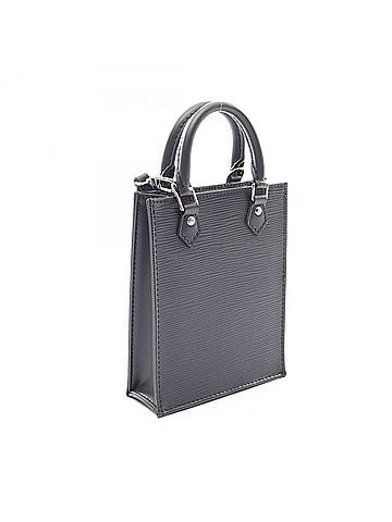 Louis Vuitton Louis Vuitton Petite Sac Plat 2-Way Handbag, Leather, Epi Women's, Black, M69441 (view 2)