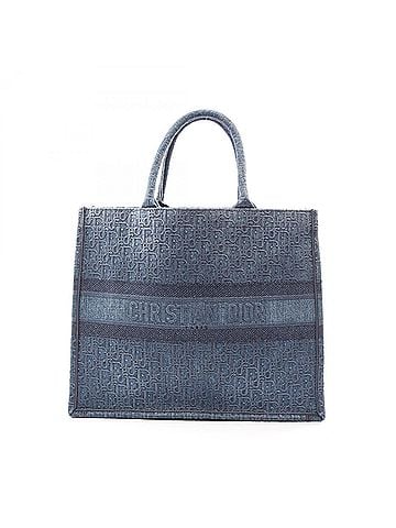 Christian Dior Christian Dior Dior BOOK TOTE Large Oblique Tote Bag Handbag Denim Women's Navy (view 1)