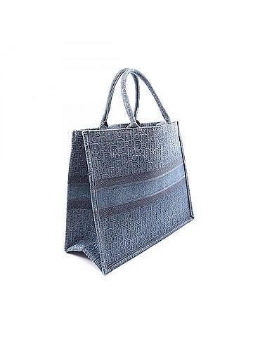 Christian Dior Christian Dior Dior BOOK TOTE Large Oblique Tote Bag Handbag Denim Women's Navy (view 2)