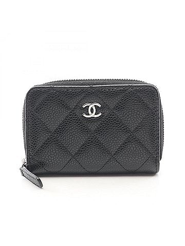 Chanel Chanel Classic Zip Coin Purse Matelassé Wallet - Purse, Caviar Skin (Grained Calfskin), Women's, Black (view 1)