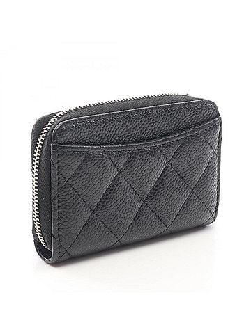 Chanel Chanel Classic Zip Coin Purse Matelassé Wallet - Purse, Caviar Skin (Grained Calfskin), Women's, Black (view 2)