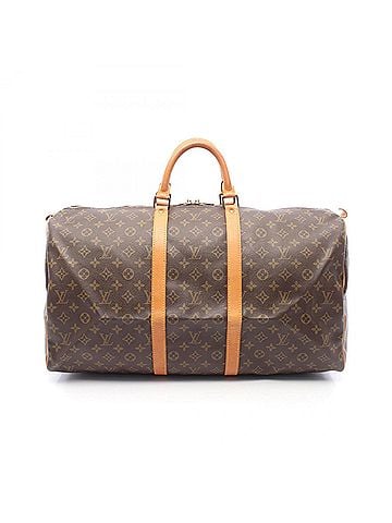 Louis Vuitton Louis Vuitton Keepall 55 Monogram Boston Bag Handbag, Coated Canvas Leather, Men's/Women's, Brown, M41424 (view 1)