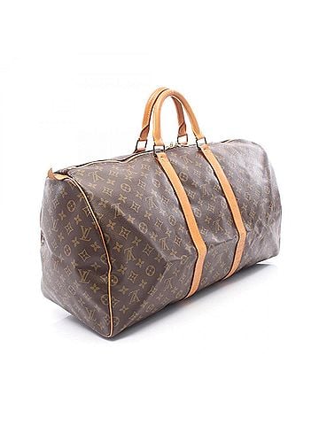 Louis Vuitton Louis Vuitton Keepall 55 Monogram Boston Bag Handbag, Coated Canvas Leather, Men's/Women's, Brown, M41424 (view 2)