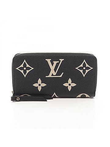 Louis Vuitton Louis Vuitton Zippy Wallet Bicolor Monogram Empreinte Round Long Leather Women's Black/Beige M80481 (view 1)