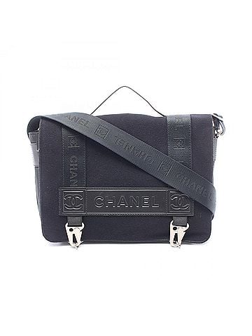 Chanel Chanel Sport Line Messenger Bag, Shoulder Handbag, Nylon, Leather, Felt, Women's, Black (view 1)