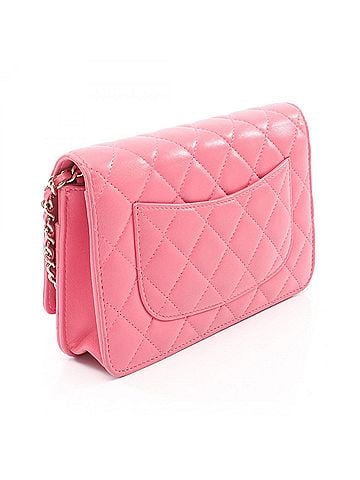 Chanel Chanel Matelassé Double Piece Shoulder Bag/Handbag, Lambskin Leather, Women's, Pink (view 2)