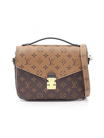 Louis Vuitton Louis Vuitton Pochette Metis MM Monogram Reverse 2-Way Handbag, Coated Canvas Leather, Women's, Brown/Black, M44876 (view 1)
