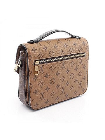 Louis Vuitton Louis Vuitton Pochette Metis MM Monogram Reverse 2-Way Handbag, Coated Canvas Leather, Women's, Brown/Black, M44876 (view 2)