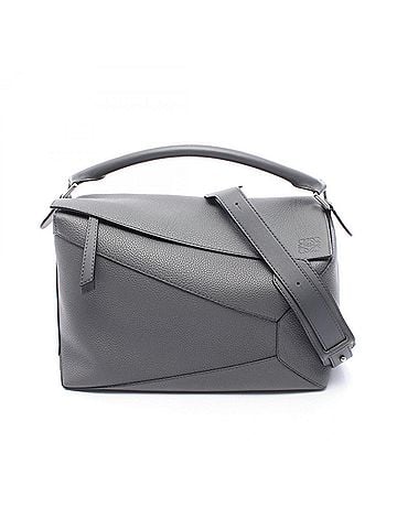 Loewe Loewe PUZZLE Puzzle Bag Large 2-Way Handbag Leather Women's Gray (view 1)