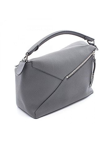 Loewe Loewe PUZZLE Puzzle Bag Large 2-Way Handbag Leather Women's Gray (view 2)