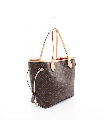 Louis Vuitton Louis Vuitton Neverfull MM Tote Bag/Handbag, Coated Canvas and Leather, Monogram Pattern, Women's, Brown, M46987 (view 2)