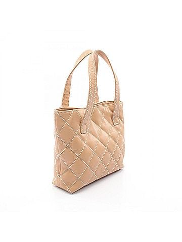 Chanel Chanel Wild Stitch Tote Bag Handbag Leather Women's Beige (view 2)