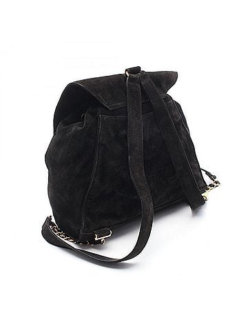 Chanel Chanel Coco Mark Backpack/Handbag, Suede Leather, Women's, Black (view 2)