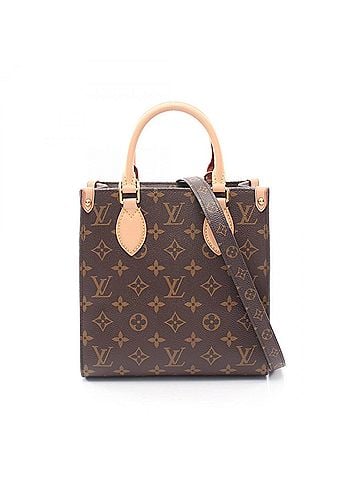 Louis Vuitton Louis Vuitton Sac Plat BB Monogram 2-Way Handbag, Coated Canvas and Leather, Pattern, Women's, Brown, M45847 (view 1)