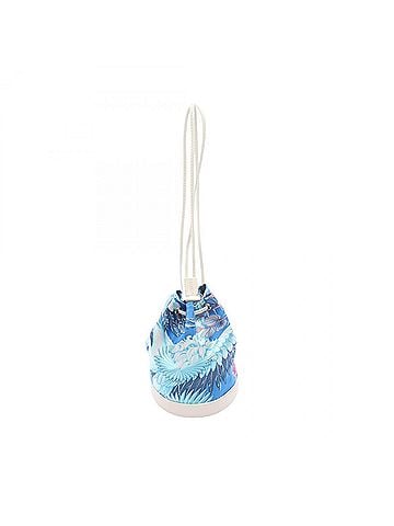 Hermès Hermes Soie Coeur Tiny Shoulder Bag/Handbag, Silk, Veau Swift, Women's, Blue/White/Multicolor (view 1)