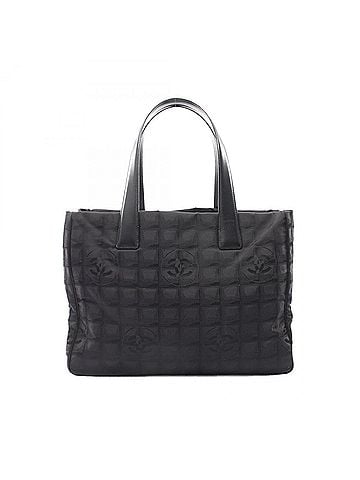 Chanel Chanel New Travel Line MM Tote Bag Handbag Leather Nylon Canvas Women's Black A15991 (view 1)