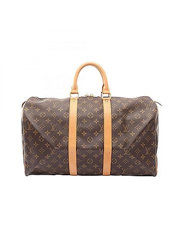 Louis Vuitton Louis Vuitton Keepall 45 Monogram Boston Bag Handbag, Coated Canvas and Leather, Pattern, Men's Women's, Brown, M41428 (view 1)
