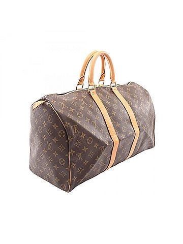 Louis Vuitton Louis Vuitton Keepall 45 Monogram Boston Bag Handbag, Coated Canvas and Leather, Pattern, Men's Women's, Brown, M41428 (view 2)