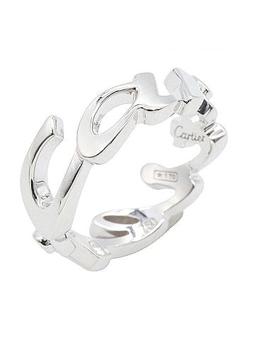 Cartier Cartier Signature Ring, 18K White Gold (18KWG), Women's, Silver Tone (view 1)