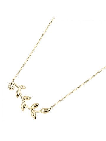 Tiffany & Co. Tiffany & Co. Olive Leaf Vine Necklace, 18K (Yellow Gold), Women's Jewelry, Gold Tone (view 1)