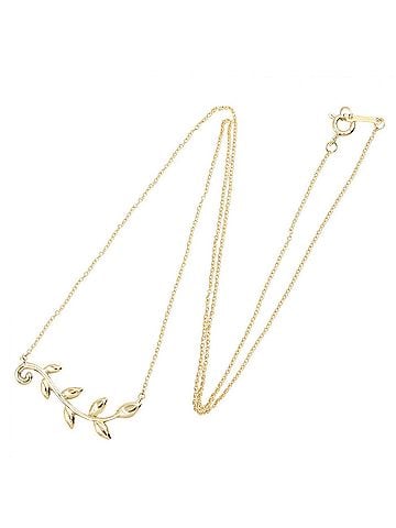 Tiffany & Co. Tiffany & Co. Olive Leaf Vine Necklace, 18K (Yellow Gold), Women's Jewelry, Gold Tone (view 2)