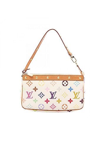 Louis Vuitton Louis Vuitton Pochette Accessoires Handbag, Coated Canvas and Leather, Monogram Multicolor, Women's, White (M92649) (view 1)