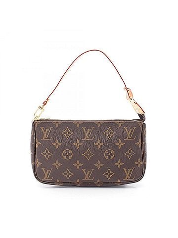 Louis Vuitton Louis Vuitton Pochette Accessoires Monogram Handbag, Coated Canvas Leather, Women's, Brown, M51980 (view 1)