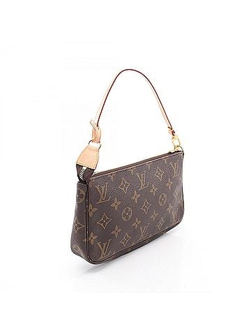 Louis Vuitton Louis Vuitton Pochette Accessoires Monogram Handbag, Coated Canvas Leather, Women's, Brown, M51980 (view 2)