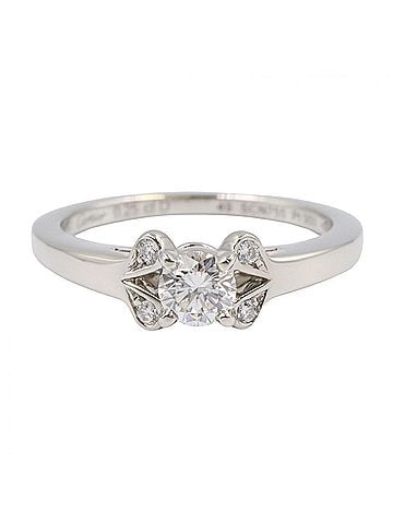 Cartier Cartier Ballerina Solitaire Ring - Platinum (Pt950) with Diamonds Women's Silver/Clear Tone (view 2)