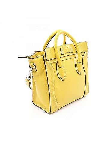 Céline Celine Luggage Nano Shopper 2-Way Handbag, Leather, Women's, Yellow (168243) (view 2)