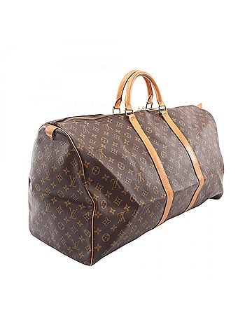 Louis Vuitton Louis Vuitton Keepall 60 Boston Bag Handbag, Coated Canvas and Leather, Monogram Pattern, Men's Women's, Brown, M41422 (view 2)