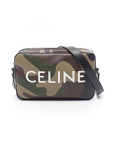 Céline Celine Medium Messenger Bag, Camouflage Shoulder Bag/Handbag, Coated Canvas and Leather, Women's, Khaki, Black, Multicolor, 194502DFF (view 1)