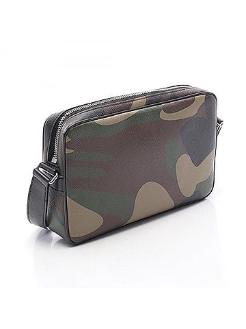 Céline Celine Medium Messenger Bag, Camouflage Shoulder Bag/Handbag, Coated Canvas and Leather, Women's, Khaki, Black, Multicolor, 194502DFF (view 2)