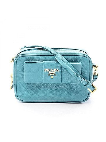 Prada Prada Saffiano Leather Shoulder Bag/Handbag for Women, Green (view 1)