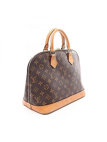 Louis Vuitton Louis Vuitton Alma PM Handbag, Coated Canvas and Leather, Monogram Pattern, Women's, Brown, M51130 (view 2)