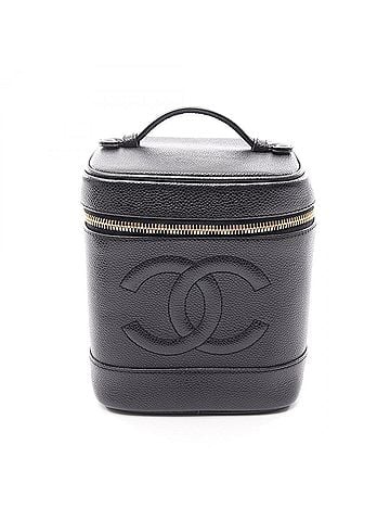 Chanel Chanel Coco Mark Handbag, Caviar Leather (Grained Calfskin), Women's, Black, AO1998 (view 1)