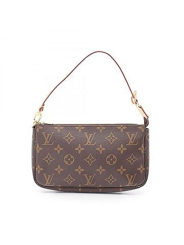 Louis Vuitton Louis Vuitton Pochette Accessoires Monogram Handbag, Coated Canvas Leather, Women's, Brown, M51980 (view 1)