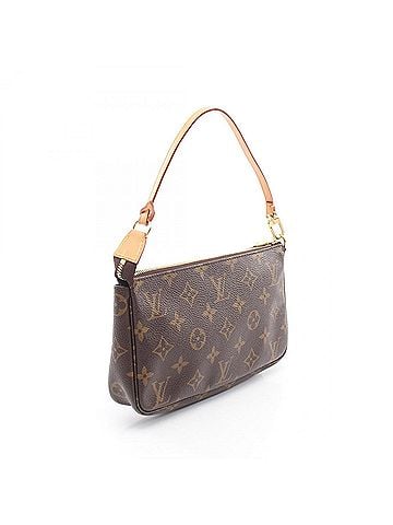 Louis Vuitton Louis Vuitton Pochette Accessoires Monogram Handbag, Coated Canvas Leather, Women's, Brown, M51980 (view 2)