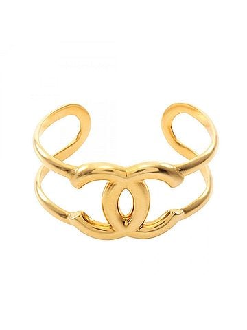 Chanel Chanel Coco Mark Bangle Accessory, Gold Plated (GP), Women's, Tone (view 1)
