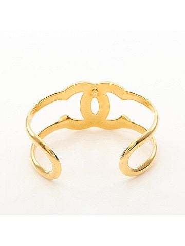 Chanel Chanel Coco Mark Bangle Accessory, Gold Plated (GP), Women's, Tone (view 2)