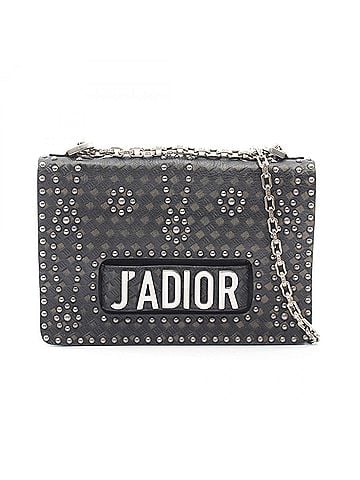 Christian Dior Christian Dior Dior J'ADIOR 2-Way Studded Shoulder Bag/Handbag, Leather, Women's, Black/Khaki (view 1)