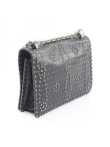 Christian Dior Christian Dior Dior J'ADIOR 2-Way Studded Shoulder Bag/Handbag, Leather, Women's, Black/Khaki (view 2)